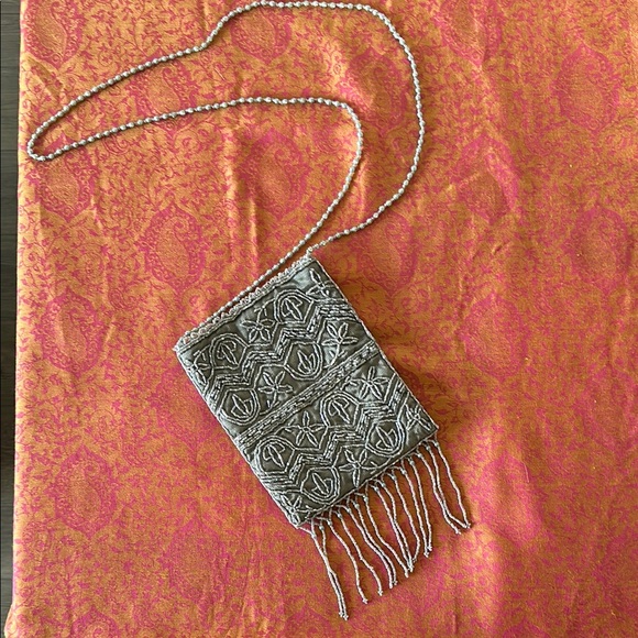 Preston & York Handbags - Preston & York Silver Gray Crossbody Bag with Sleek Design